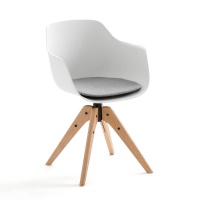 Кресло Офисное вращающееся Wapong единый размер белый LA REDOUTE INTERIEURS  фото, kupilegko.ru